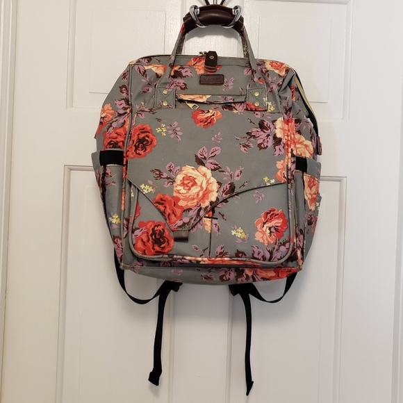 KAOME Diaper Bag/Backpack Floral Print, Versatile - Picture 1 of 11